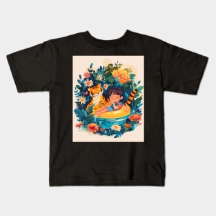 Calvin and Hobbes Wishful Worlds Kids T-Shirt